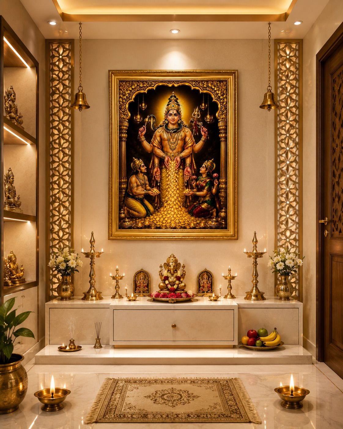 Swarna Akarshana Bhairav ji photo frame 12 x 16 — 42x32 cm