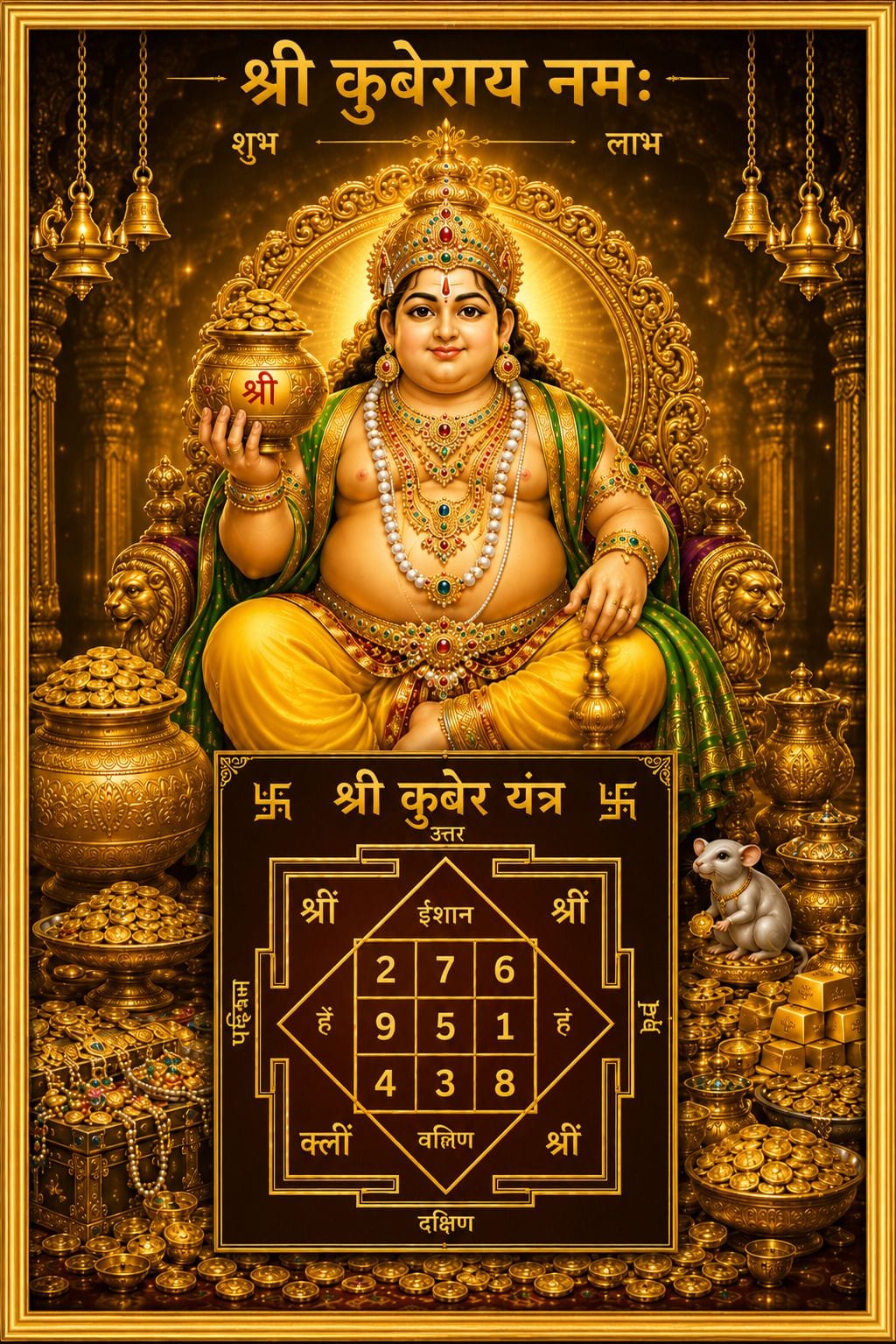 Kuber Ji Religious Photo Frame — 42x32 cm