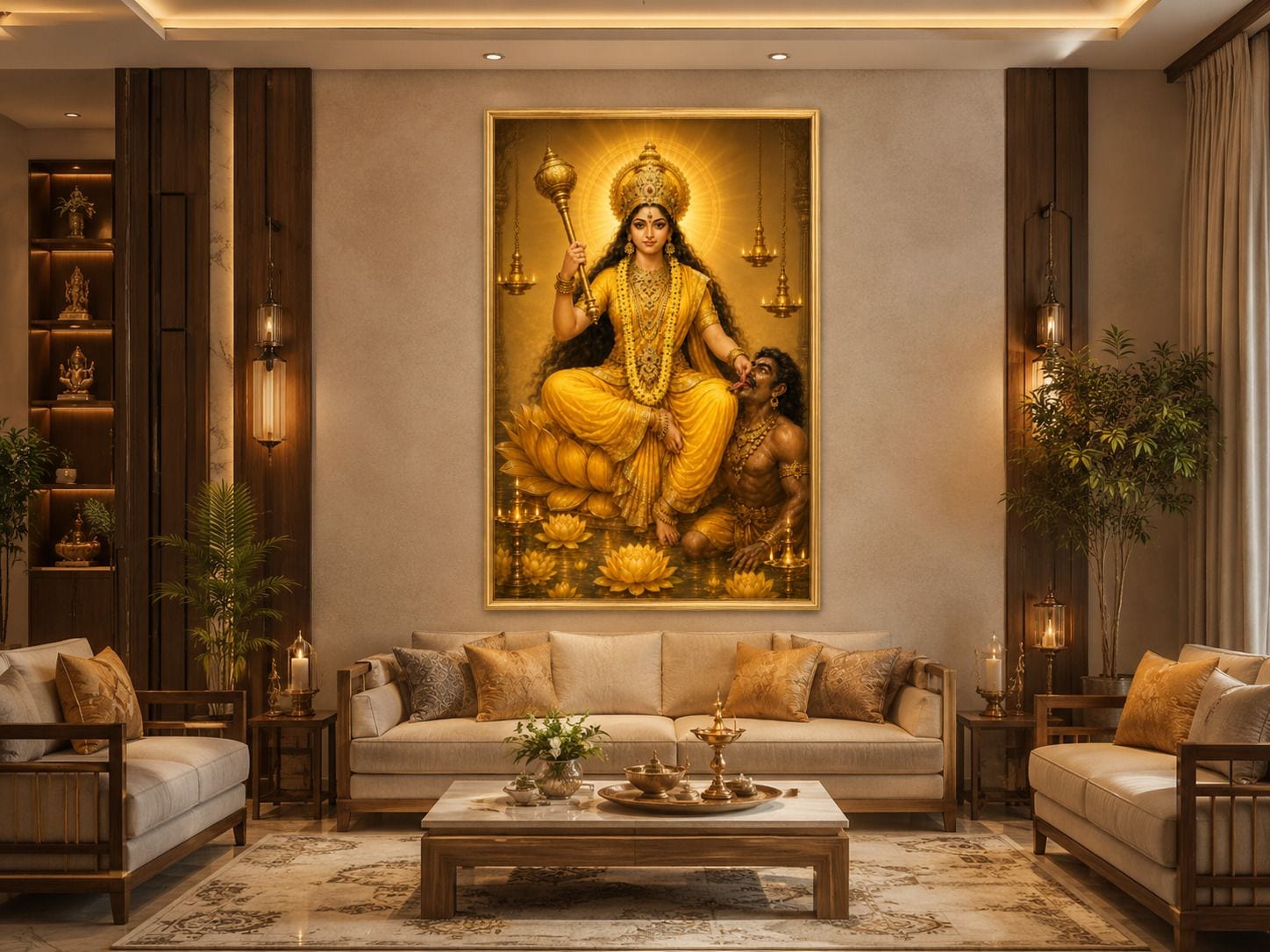 Maa Baglamukhi Religious Frame (33 cm x 24 cm) — 22x17 cm