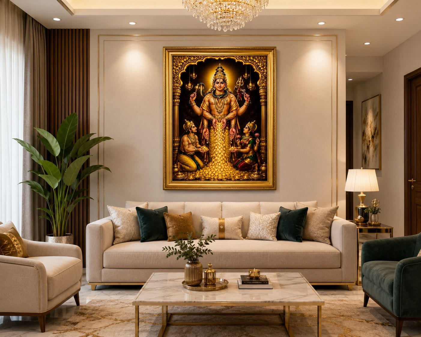 Swarna Akarshana Bhairav ji photo frame — 33x24 cm