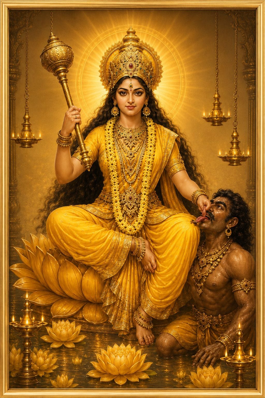 Maa Baglamukhi Religious Frame (33 cm x 24 cm) — 33x24 cm