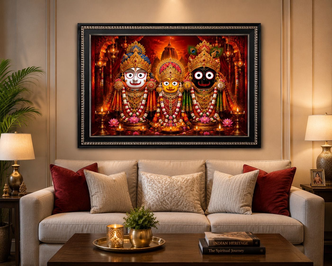 Jagannath Balabhadra Subhadra Wall Photo Frame — 24x19 cm
