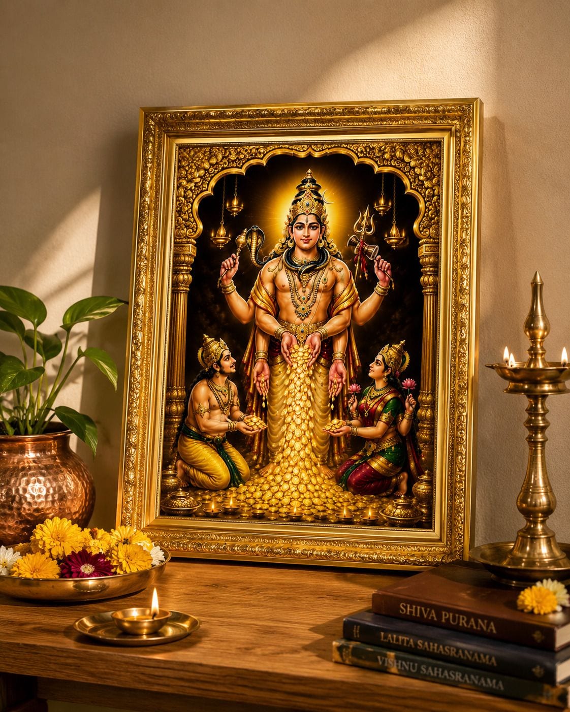 Swarna Akarshana Bhairav ji photo frame — 24x17 cm