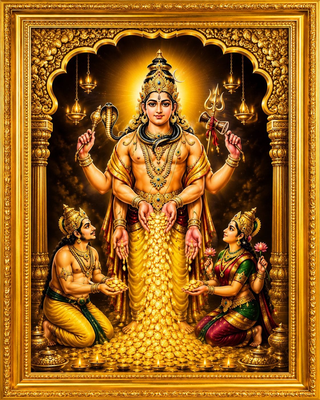 Swarna Akarshana Bhairav ji photo frame — 24x17 cm