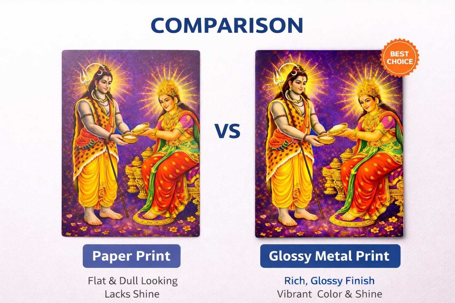 Shiv Annapurna Religious Photo Frame — 46x30 cm